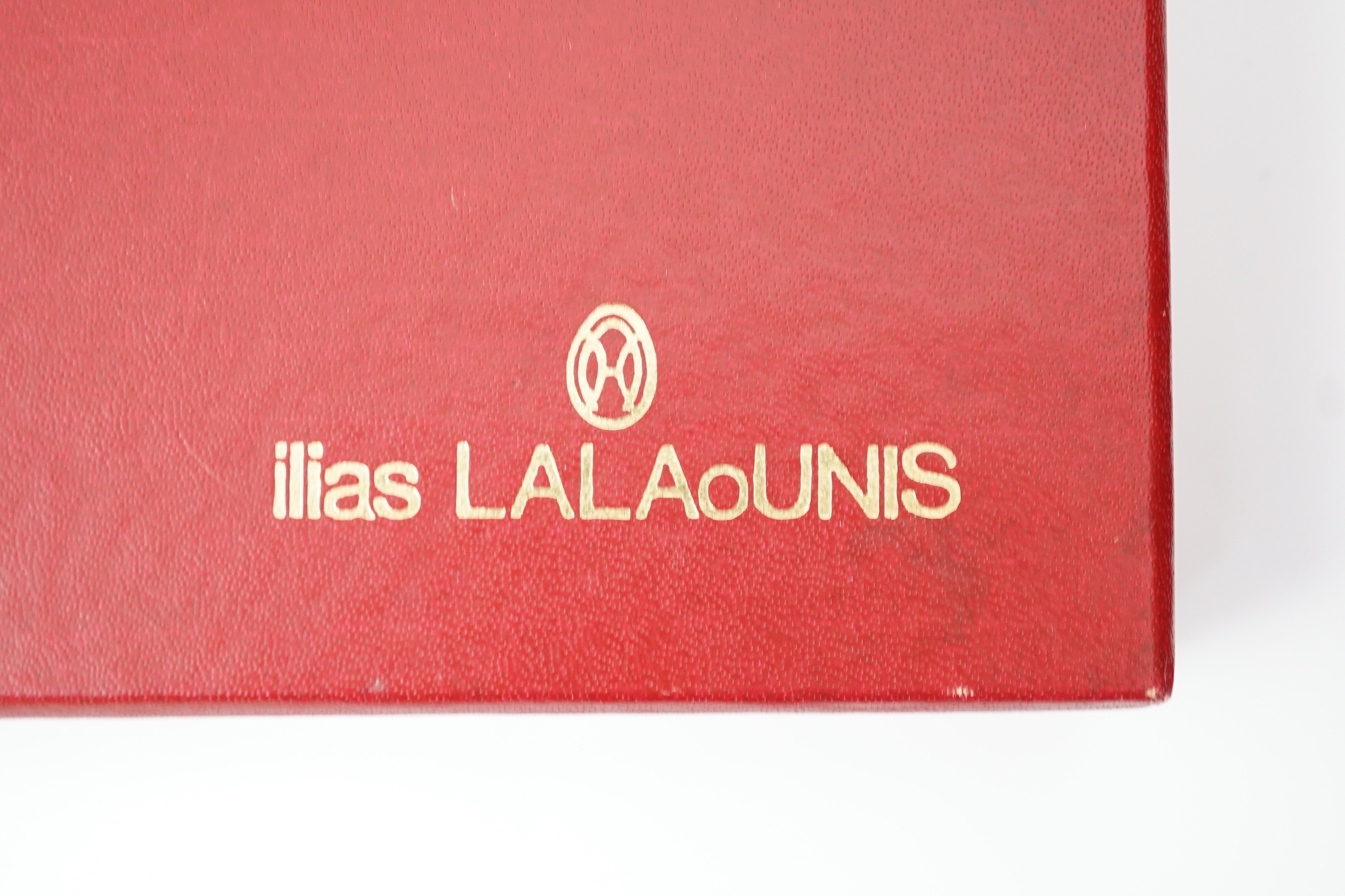 An ilias LALAoUNIS white metal model of an Ancient Greek cup, boxed.